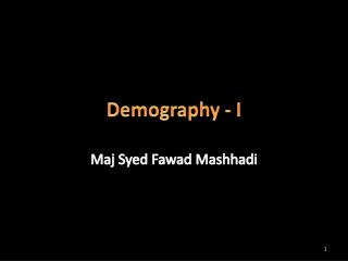 Demography - I