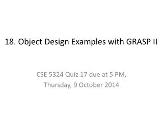 18. Object Design Examples with GRASP II