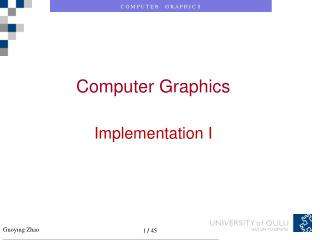 Computer Graphics Implementation I