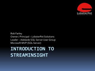 Introduction to StreamInsight