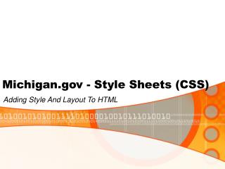 Michigan - Style Sheets (CSS)