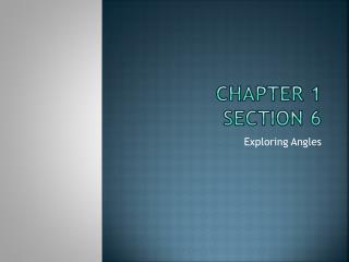 Chapter 1 Section 6