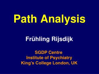 Path Analysis