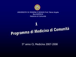 5° anno CL Medicina 2007-2008