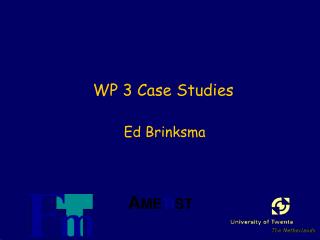WP 3 Case Studies