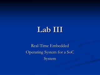 Lab III