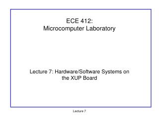 ECE 412: Microcomputer Laboratory