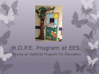 H.O.P.E. Program at EES