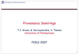 Provenance Semirings