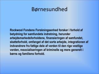 Børnesundhed