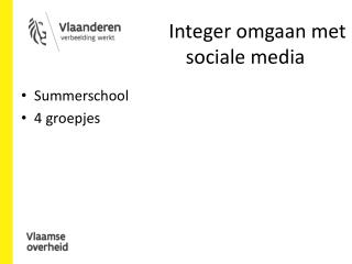 Integer omgaan met sociale media