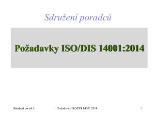 Požadavky ISO/DIS 14001:2014