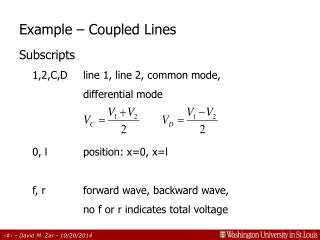 Example – Coupled Lines