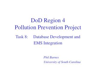 DoD Region 4 Pollution Prevention Project