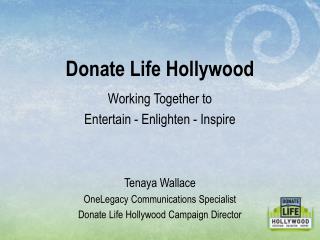 Working Together to Entertain - Enlighten - Inspire