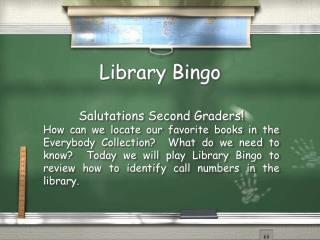 Library Bingo