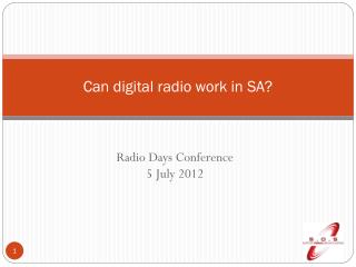 Can digital radio work in SA?