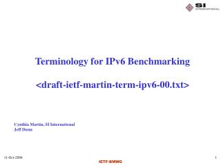 Terminology for IPv6 Benchmarking &lt;draft-ietf-martin-term-ipv6-00.txt&gt;