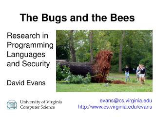 Research in Programming Languages and Security David Evans