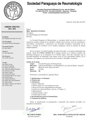 Sociedad Paraguaya de Reumatología