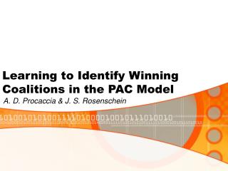 Learning to Identify Winning Coalitions in the PAC Model