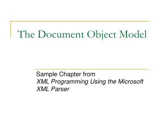 The Document Object Model