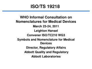 ISO/TS 19218