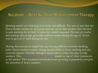 Nicabate – Best Nicotine Replacement Therapy