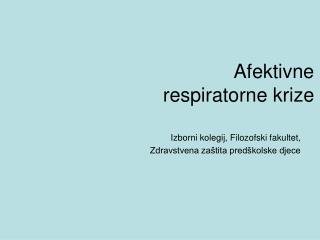 Afektivne respiratorne krize