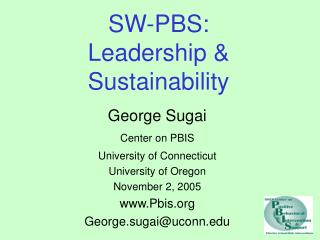 SW-PBS: Leadership & Sustainability