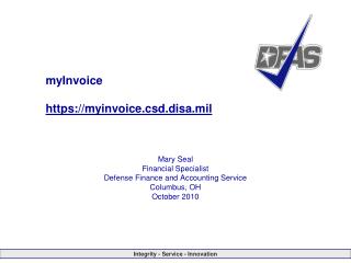 myInvoice https://myinvoice.csd.disa.mil