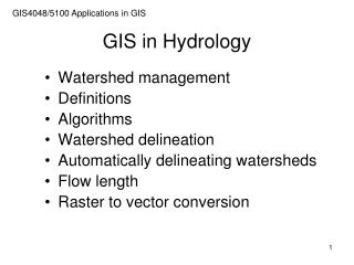 GIS in Hydrology