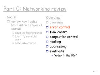 Part 0: Networking review
