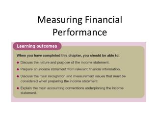 Measuring Financial Performance