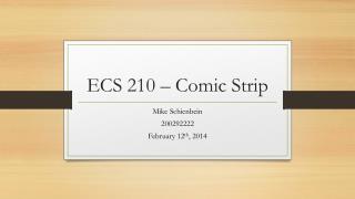 ECS 210 – Comic Strip