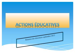 Actions éducatives