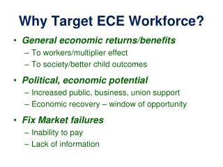 Why Target ECE Workforce?