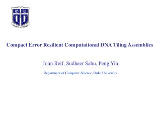 Compact Error Resilient Computational DNA Tiling Assemblies