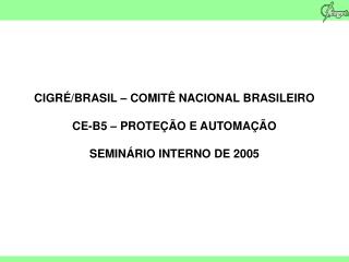 CIGRÉ/BRASIL – COMITÊ NACIONAL BRASILEIRO CE-B5 – PROTEÇÃO E AUTOMAÇÃO SEMINÁRIO INTERNO DE 2005