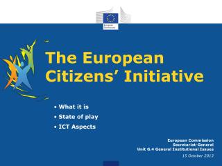 The European Citizens’ Initiative