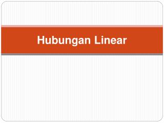 Hubungan Linear