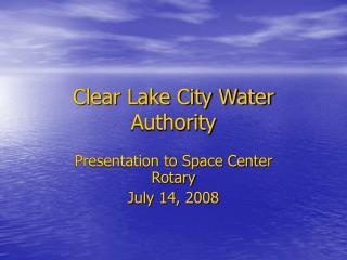 Clear Lake City Water Authority