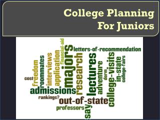 College Planning For Juniors