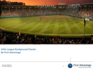 Little League Background Checks By First Advantage