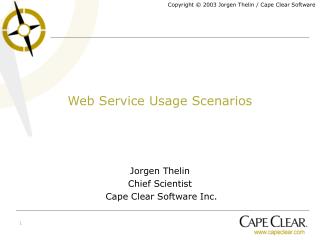 Web Service Usage Scenarios