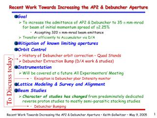 Recent Work Towards Increasing the AP2 &amp; Debuncher Aperture