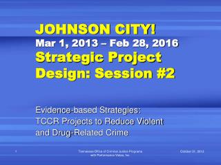 JOHNSON CITY! Mar 1, 2013 – Feb 28, 2016 Strategic Project Design: Session #2