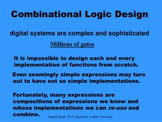 Combinational Logic Design