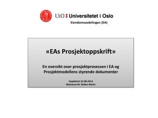 «EAs Prosjektoppskrift»