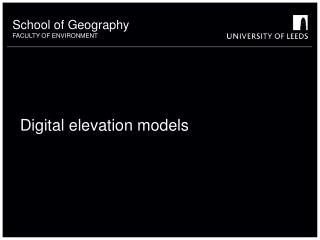Digital elevation models